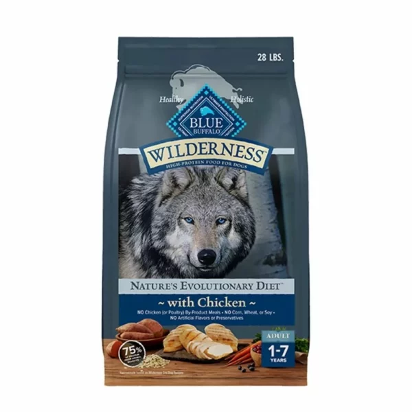 Wilderness Adult Dry Dog Food – Chicken Recipe for High Protein Energy and Lean Muscle Support