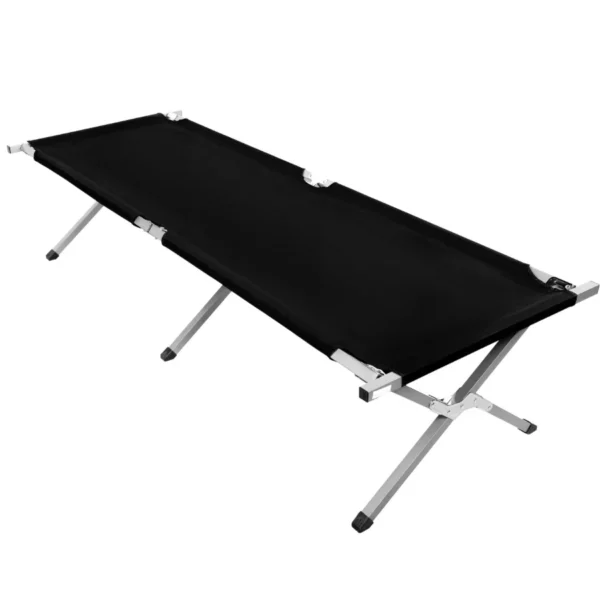 Folding Portable Camping Cot for Adults with Carry Bag & Side Storage, Lightweight Sleeping Cot Bed Supports 300 LBS