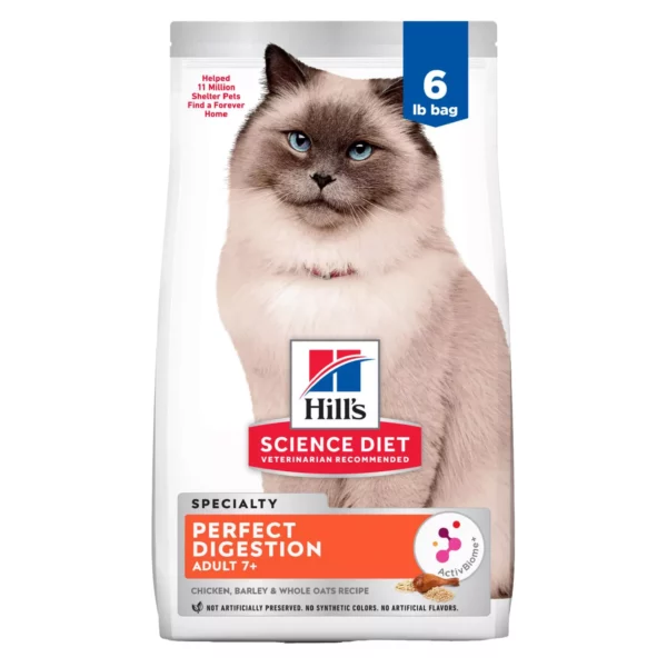 Hil-l's Perfect Digestion Adult Senior 7+ Dry Cat Food - Chicken