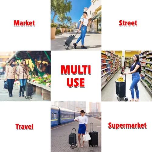 dbest products Trolley Dolly Sport – Foldable Grocery Cart on Wheels – Multi Use Rolling Cart with R 06
