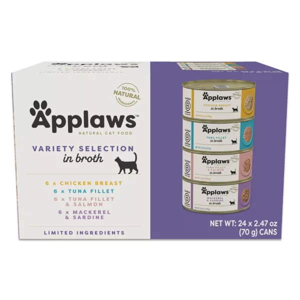 App-l Cat - Adult, Wet Food, In Broth, Variety Pack, 59.28 oz, 24 ct