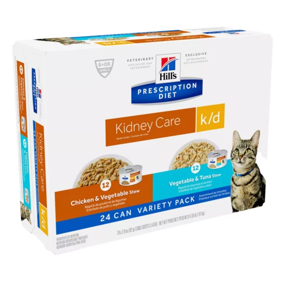 Hil-l's Prescription Diet k/d Kidney Care Variety Pack All Life Stages Wet Cat Food - 24 Count