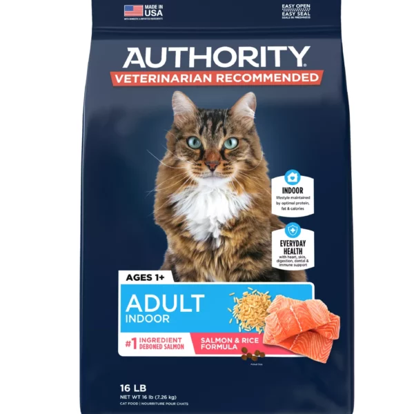 Author Everyday Health Indoor Cat Dry Food - Salmon & Rice, With-Grain 16 Lb