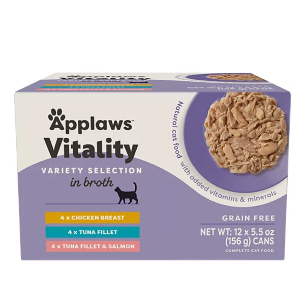 App-l Cat - Adult, Wet Food, Vitality, In Broth, Variety Pack, 12 CT, 66 OZ