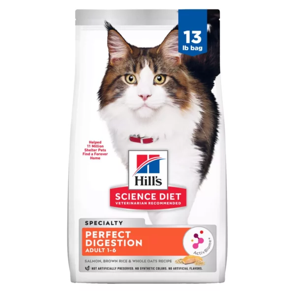 Hil-l's Perfect Digestion Adult Dry Cat Food - Salmon