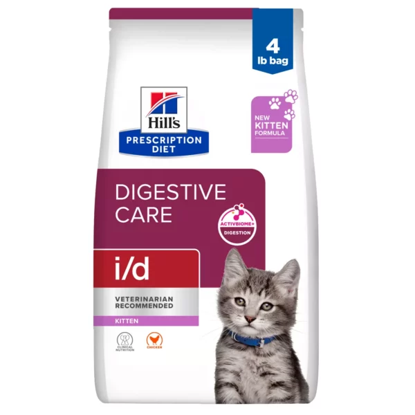Hil-l's Prescription Diet i/d Digestive Care Kitten Dry Cat Food - 4 lb