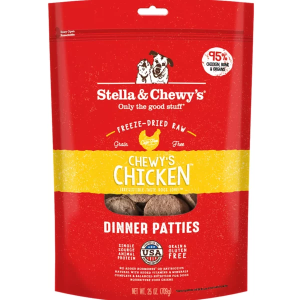 Stella-Chew Freeze-Dried Raw Dinner Patties All Life Stages Dry Dog Food - Chewy's Chicken