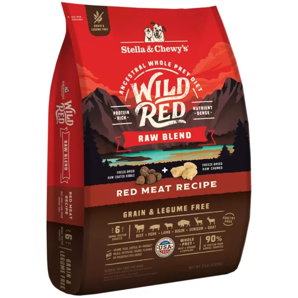 Stella-Chew Wild Red Raw Blend All Life Stages Dry Dog Food - Grain & Legume Free, Red Meat