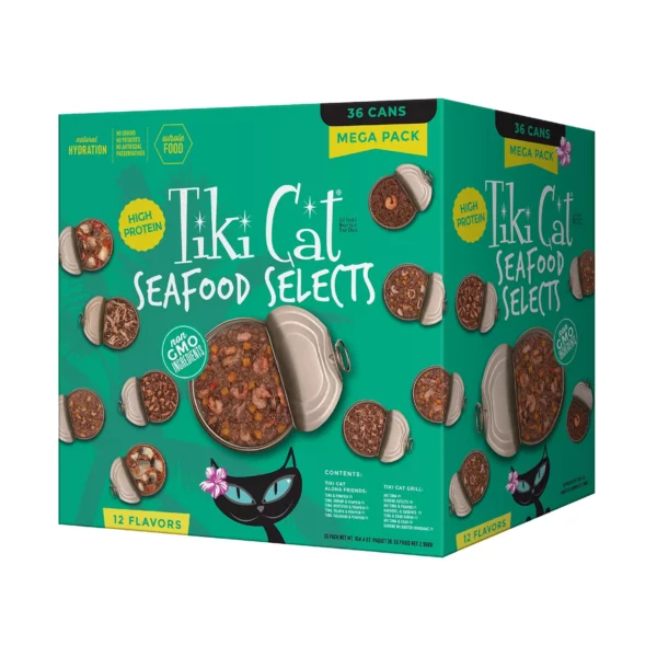 Tiki-C Seafood Selects Cat Food Non-GMO, Natural, Variety Pack 36ct
