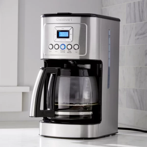 14-Cup Stainless Steel Programmable Coffee Maker with Precision Temperature Control – Large Capacity Drip Coffee Machine