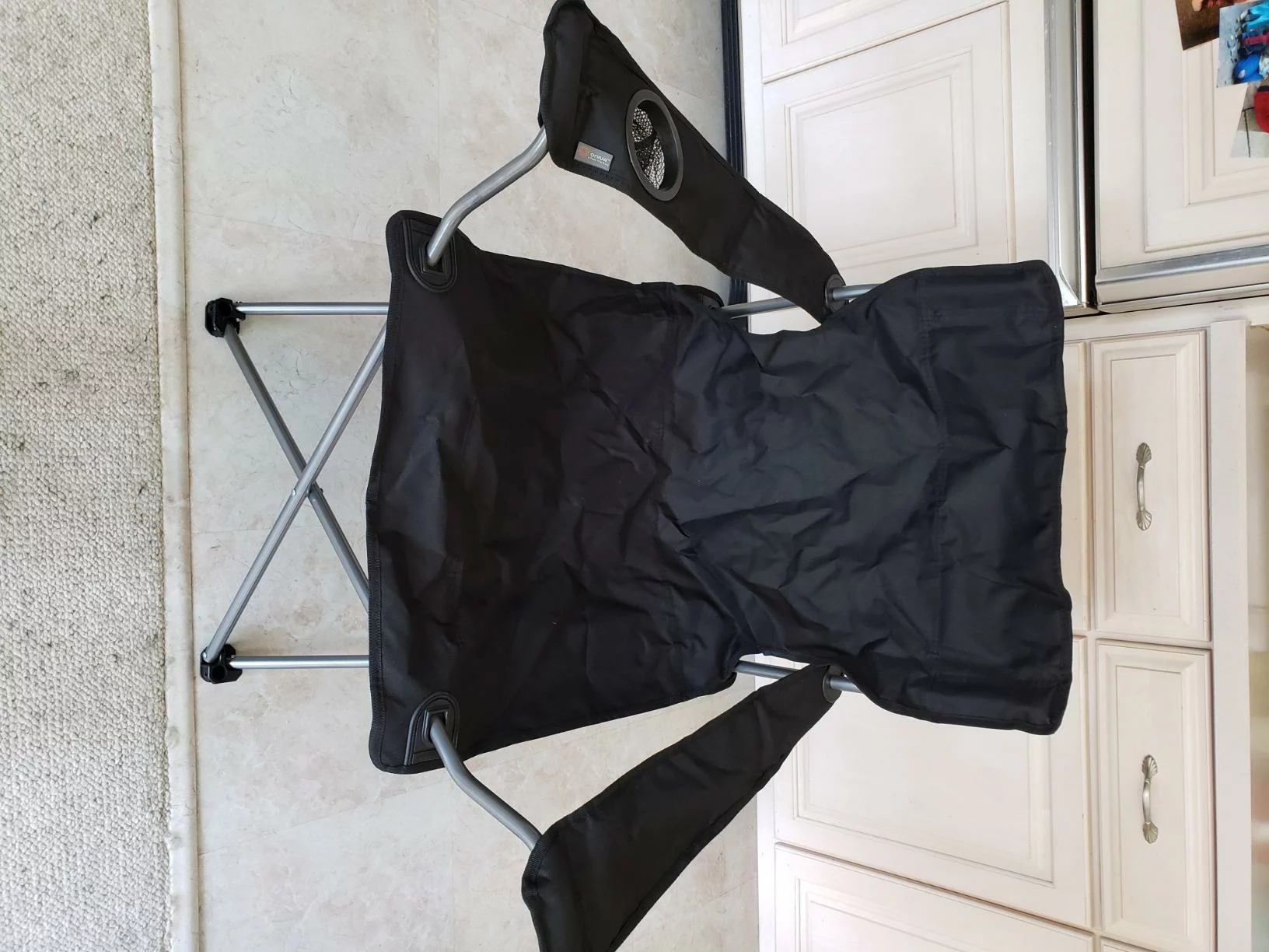 Folding Camp Chair – Portable Outdoor Seat with Cup Holder, Armrests & Carry Bag photo review