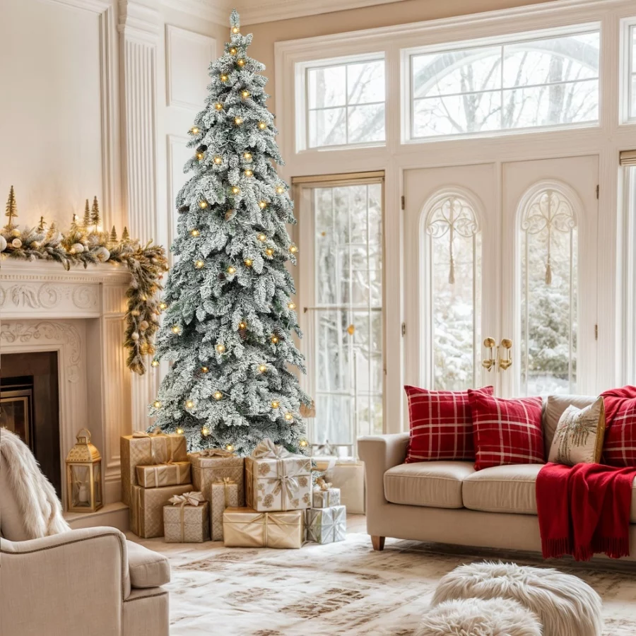 9 ft Natural Layered Spruce Artificial Christmas Tree with 1642 Branch Tips and 480 Lights (4) 9 ft Natural Layered Spruce Artificial Christmas Tree with 1642 Branch Tips and 480 Lights 4