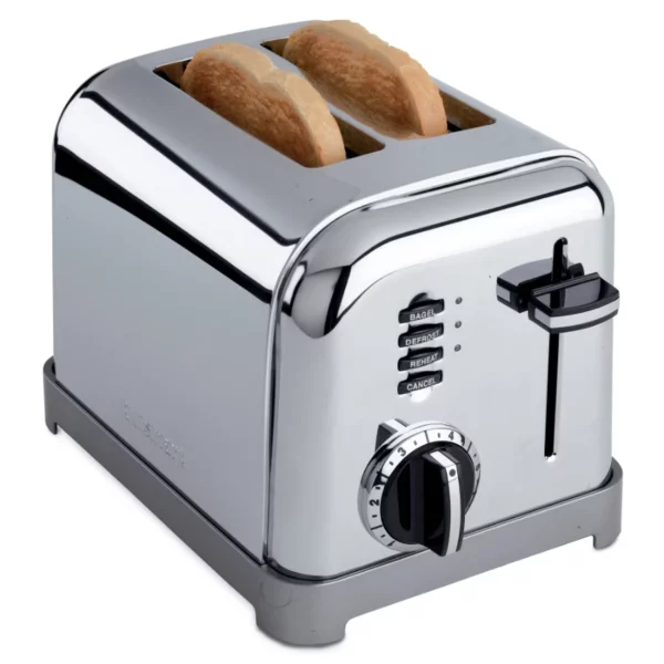 Classic Two-Slice Toaster with Adjustable Shade Control – Stainless Steel Compact Toaster for Even, Consistent Toasting