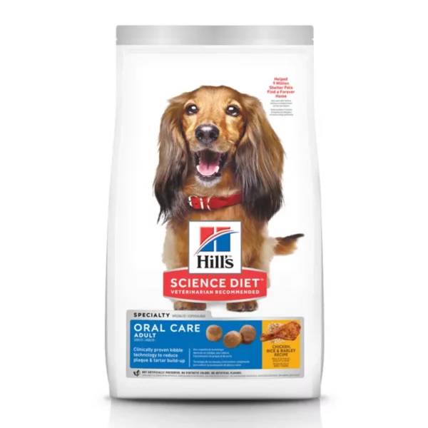 Adult Chicken, Rice & Barley Dry Dog Food for Dental Health - Tartar Control Formula with Crunchy Kibble to Clean Teeth & Fresh Breath