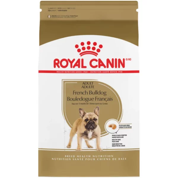 French Bulldog Adult Dry Dog Food - Tailored Kibble Shape for Easy Eating - Digestive Health Formula for Reduced Gas & Healthy Skin