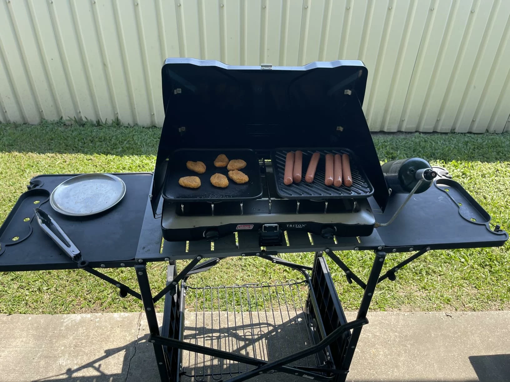 Dual Stove Grill and Griddle Combo for Camping photo review