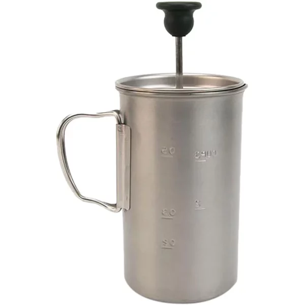 Lightweight Titanium Coffee Press for Camping