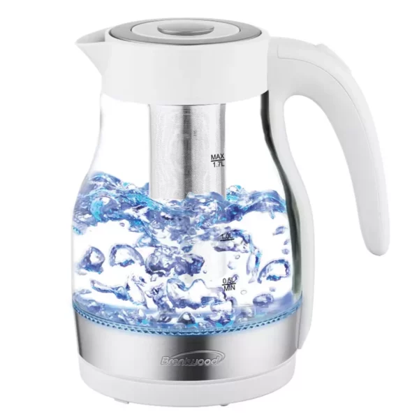 1.7L Glass Electric Kettle with Tea Infuser – Fast Boil & Elegant Kitchen Design