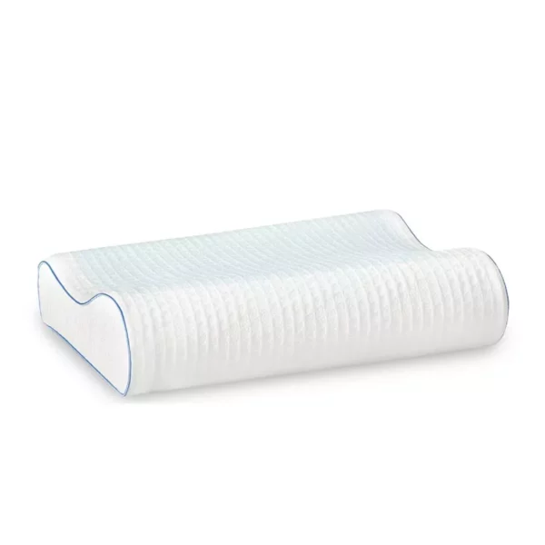 Gel Cooling Memory Foam Contour Bed Pillow for Neck Support - Ergonomic Shape for Spine Alignment - Ideal for All Sleep Positions & Pain Relief