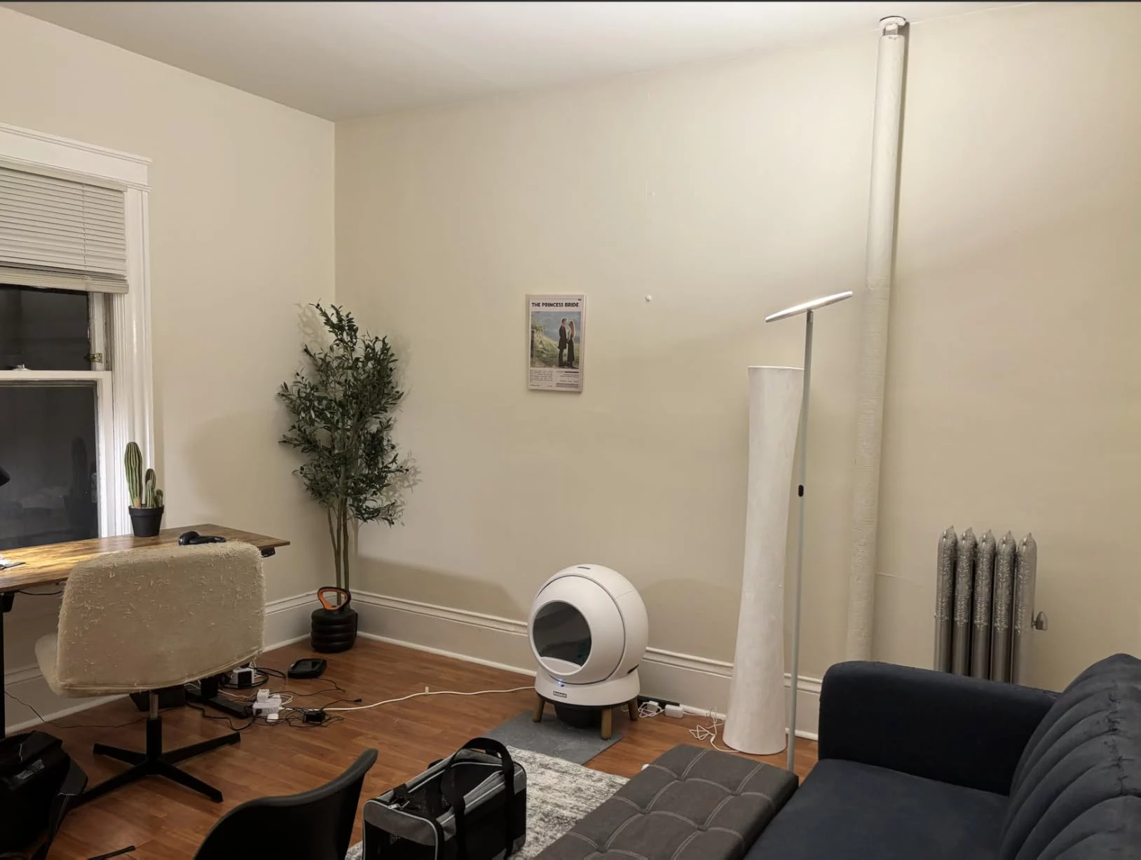 Sky 63 Super Bright LED Torchiere Modern Floor Lamp - Adjustable Head for Directional Lighting - Energy Saving, Tall Design for Whole Room Illumination & Reading photo review