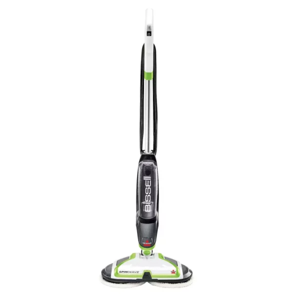 Electric Spin Mop – Dual Rotating Pads for Hard Floors with Spray Control & Washable Pads