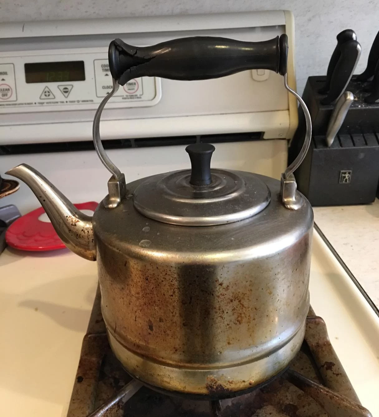 Classic Stainless Steel Whistling Tea Kettle - Polished Mirror Finish, Ergonomic Handle & Fast Boiling Base - Durable, Stylish Stove-Top Water Boiler photo review