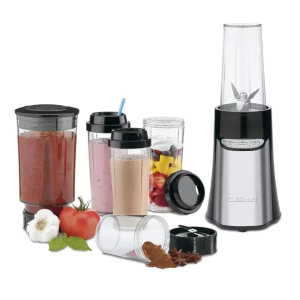 Compact Blending & Chopping System - Powerful Portable Blender for Smoothies & Shakes - Includes Chopper Attachment & Travel Cups - Ideal for Quick Meals and Prep
