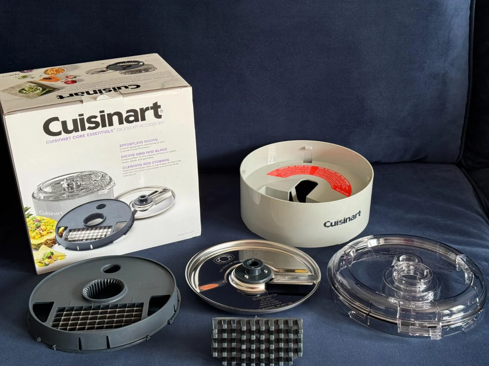 Click to view full screen Food Processor Dicing Kit Attachment - Creates Uniform Cubes for Vegetables and Fruits - Precision Cutting Grid & Blade for Professional Results - Easy to Install and Clean Accessory photo review