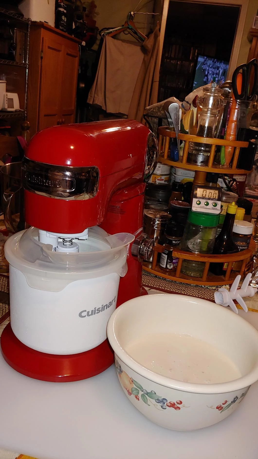 Fresh Fruit & Ice Cream Maker Attachment - Create Homemade Ice Cream, Gelato & Frozen Yogurt - Quick Freezing Bowl & Easy Assembly - Designed for Stand Mixers photo review