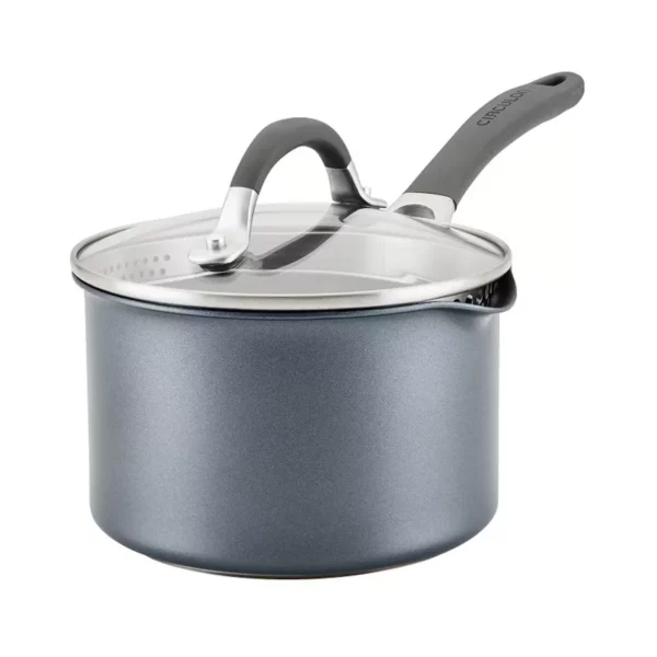 A1 Series 2-Quart Sauce Pan with Lid - Premium Nonstick Cooking Surface with Raised Circles - Even Heating, Dishwasher Safe & Metal Utensil Safe Cookware