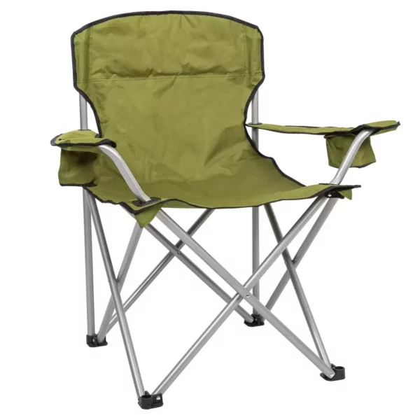 Heavy-Duty Folding Camping Chair – Wide Seat Design with Cup Holders & Carry Bag