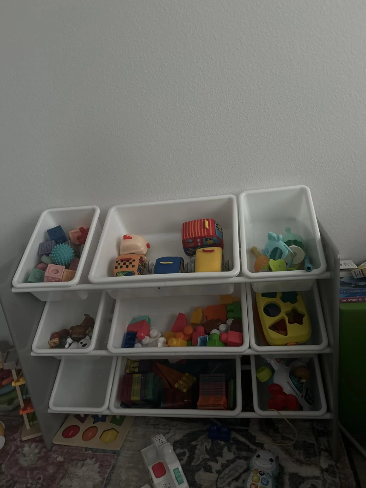 MySize Bin Plastic Toy Organizer with Storage Bins - Multi-Tier Shelf for Kids' Toys, Books & Art Supplies - Durable, Child-Safe and Space-Saving Design photo review