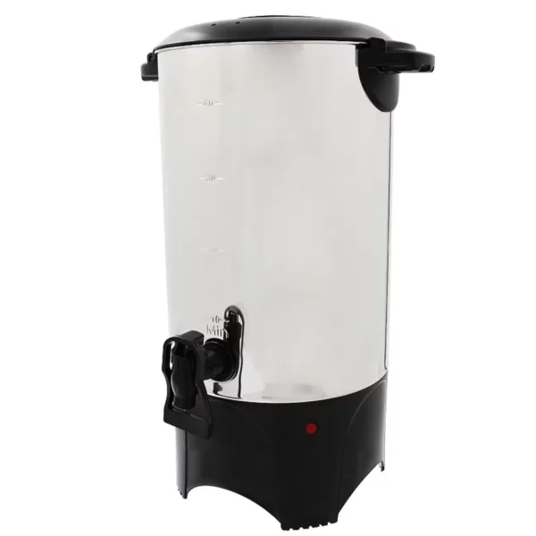 Professional 40-Cup Stainless Steel Coffee Urn & Dispenser - Fast Brewing, Keep Warm Function for Office, Catering & Events