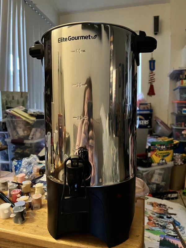 Professional 40-Cup Stainless Steel Coffee Urn & Dispenser - Fast Brewing, Keep Warm Function for Office, Catering & Events photo review