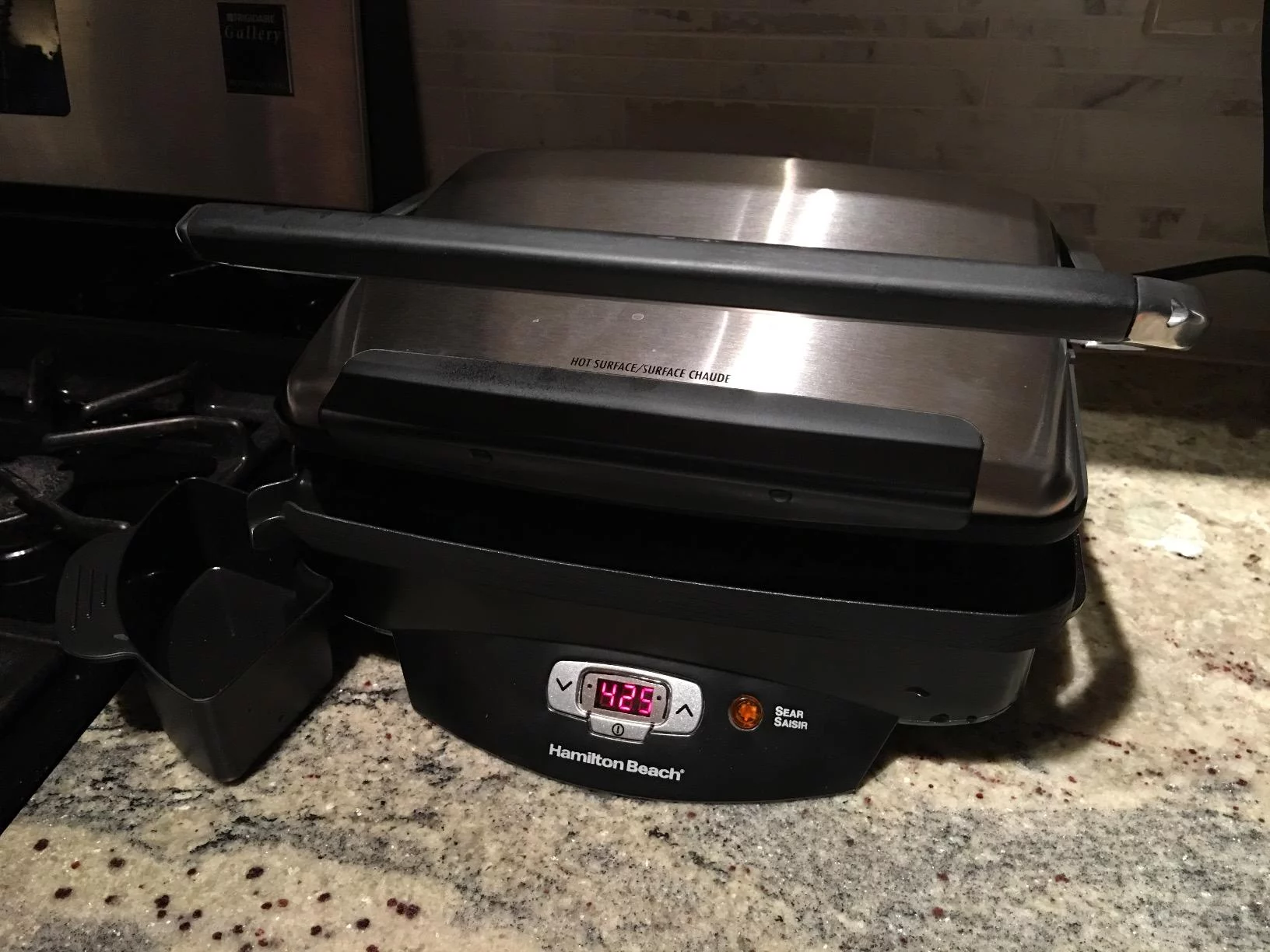Steak Lover's Electric Indoor Grill - Extra High Searing Temperature for Perfect Steaks - Smokeless Technology, Nonstick Plate & Dishwasher Safe - Year-Round Grilling photo review