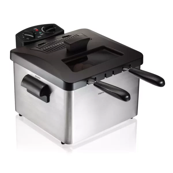 Dual 5QT Deep Fryer – Professional-Style Stainless Steel Fryer for Family Cooking