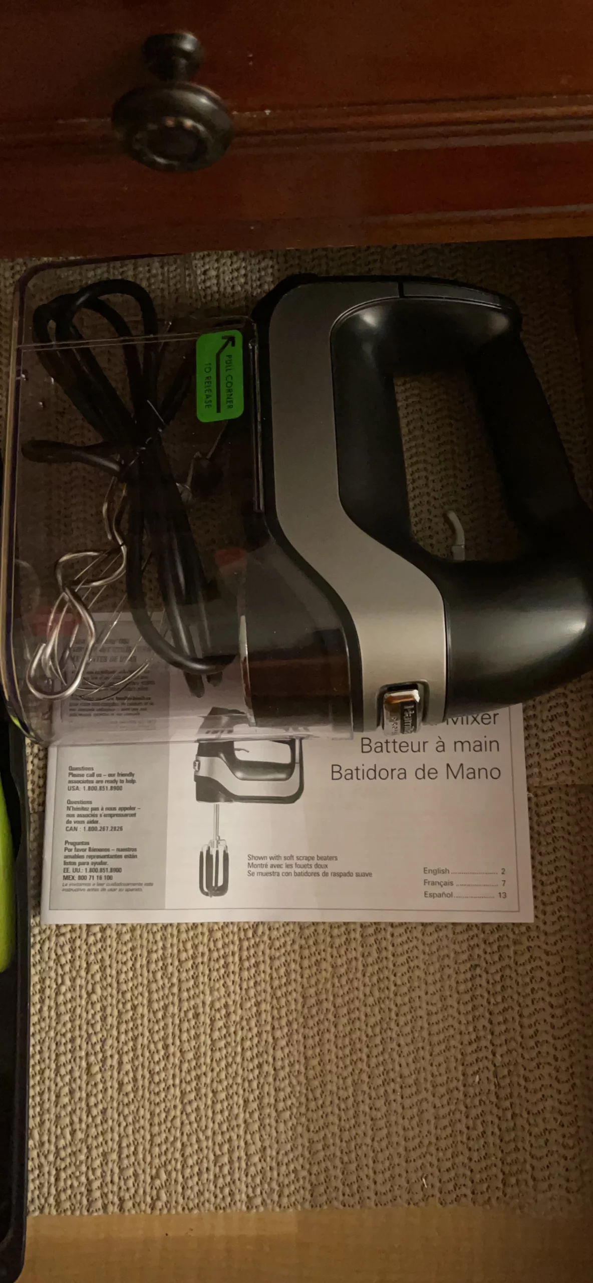 Professional 7-Speed Hand Mixer with DC Motor & Snap-on Storage Case - Powerful, Lightweight for Whipping, Mixing & Baking - Easy Clean Attachments photo review