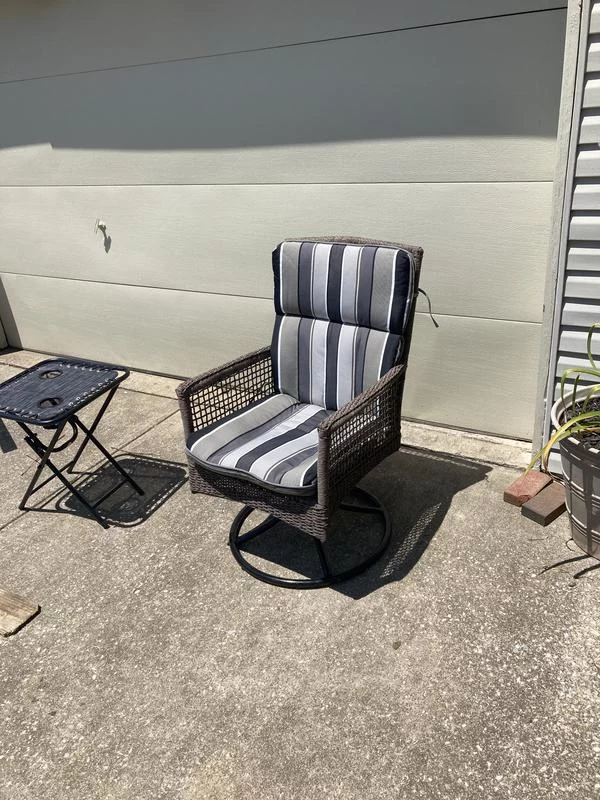 Striped High-Back Patio Chair Cushion Outdoor Seat & Back Cushion photo review