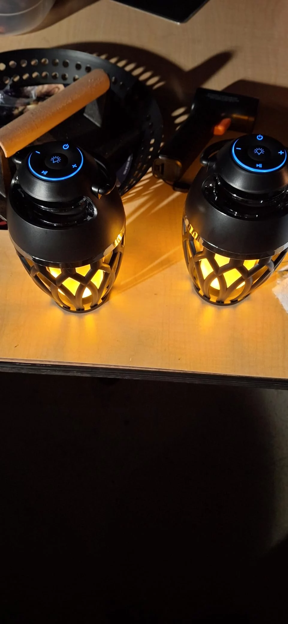 TIKI Ultra IPX4 Water-Resistant Bluetooth Speaker Party Pack - Includes 2 Speakers with Flickering LED Flame Lights - Portable, Wireless & Ideal for Patio, Pool, and Outdoors photo review