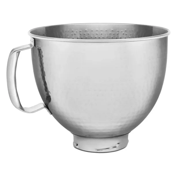5-Quart Polished Stainless Steel Mixing Bowl for Tilt-Head Stand Mixers - Durable, Comfortable Handle & Large Capacity for Baking