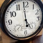 Indoor/Outdoor Wall Clock – Weather-Resistant with Temperature & Humidity Display photo review