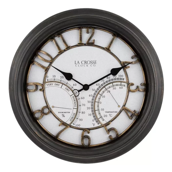 19.7″ Courtyard Wall Clock – Silent Quartz Movement, Indoor/Outdoor Use