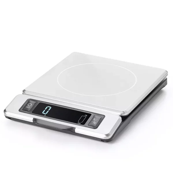 Stainless Steel Digital Kitchen Scale with Pull-Out Display - High Precision, Tare Function & Easy Readout - Compact for Baking and Cooking