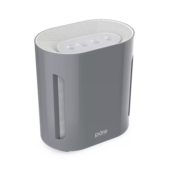 True HEPA Air Purifier with UV-C Light Sanitization - Eliminates 99.97% of Germs, Allergens, and Odors - Quiet, Efficient, Gray Finish