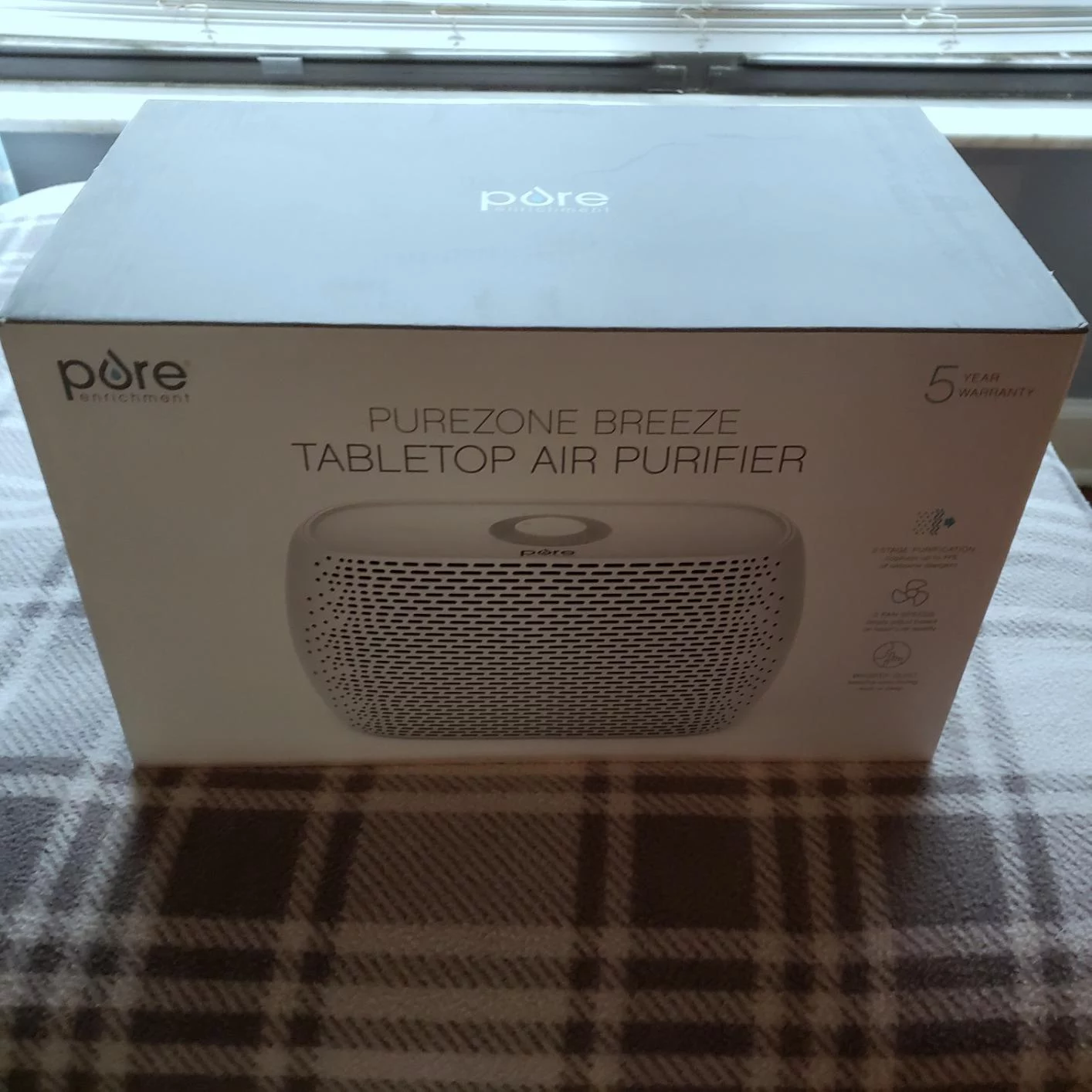 PureZone Breeze Style 2-in-1 Tabletop Air Purifier & Fan - True HEPA Filtration for Small Spaces - Compact, Quiet Operation & Dual Functionality for Home/Office photo review