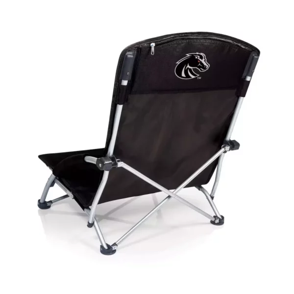 Portable Beach Chair – Low-Seat Foldable Design with Carry Bag, Headrest & Zipper Pocket (Boise State Broncos edition)