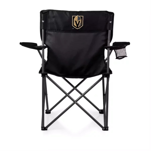 Folding Camp Chair – Portable Outdoor Seat with Cup Holder, Armrests & Carry Bag (Vegas Golden Knights edition)