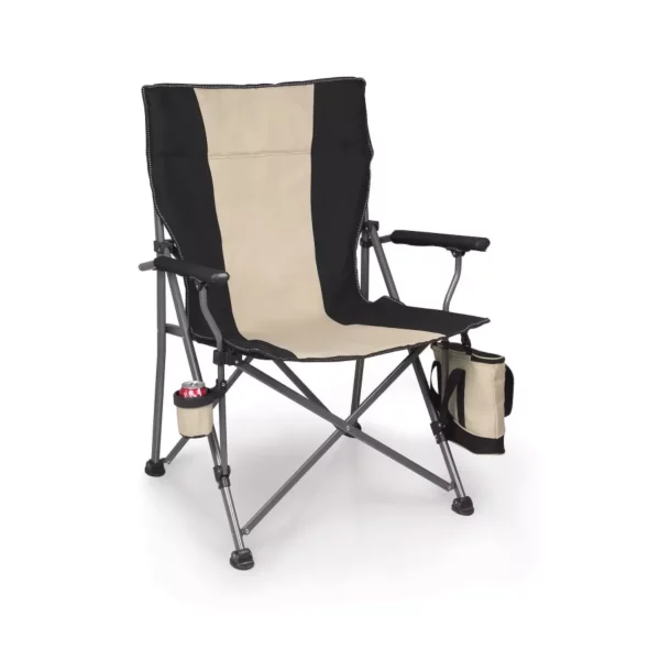 Deluxe Folding Camp Chair – Padded Seat, Cup Holder, Armrests & Carry Bag for Outdoor Use (Big Bear edition)