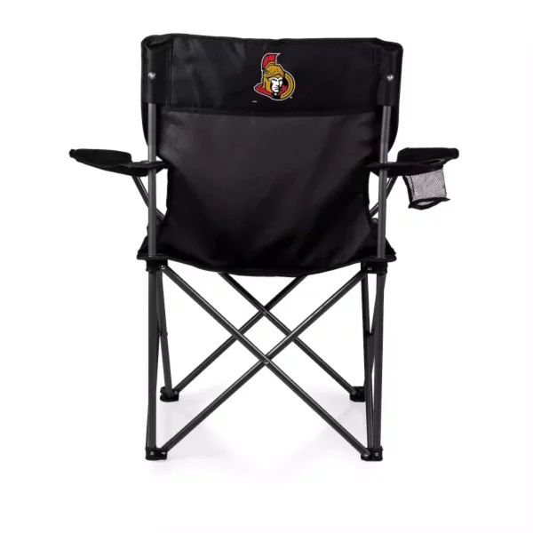 Folding Camp Chair – Portable Outdoor Seat with Cup Holder, Armrests & Carry Bag (Ottawa Senators edition)