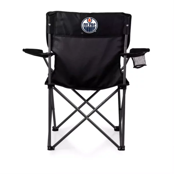 Folding Camp Chair – Portable Outdoor Seat with Cup Holder, Armrests & Carry Bag (Edmonton Oilers edition)